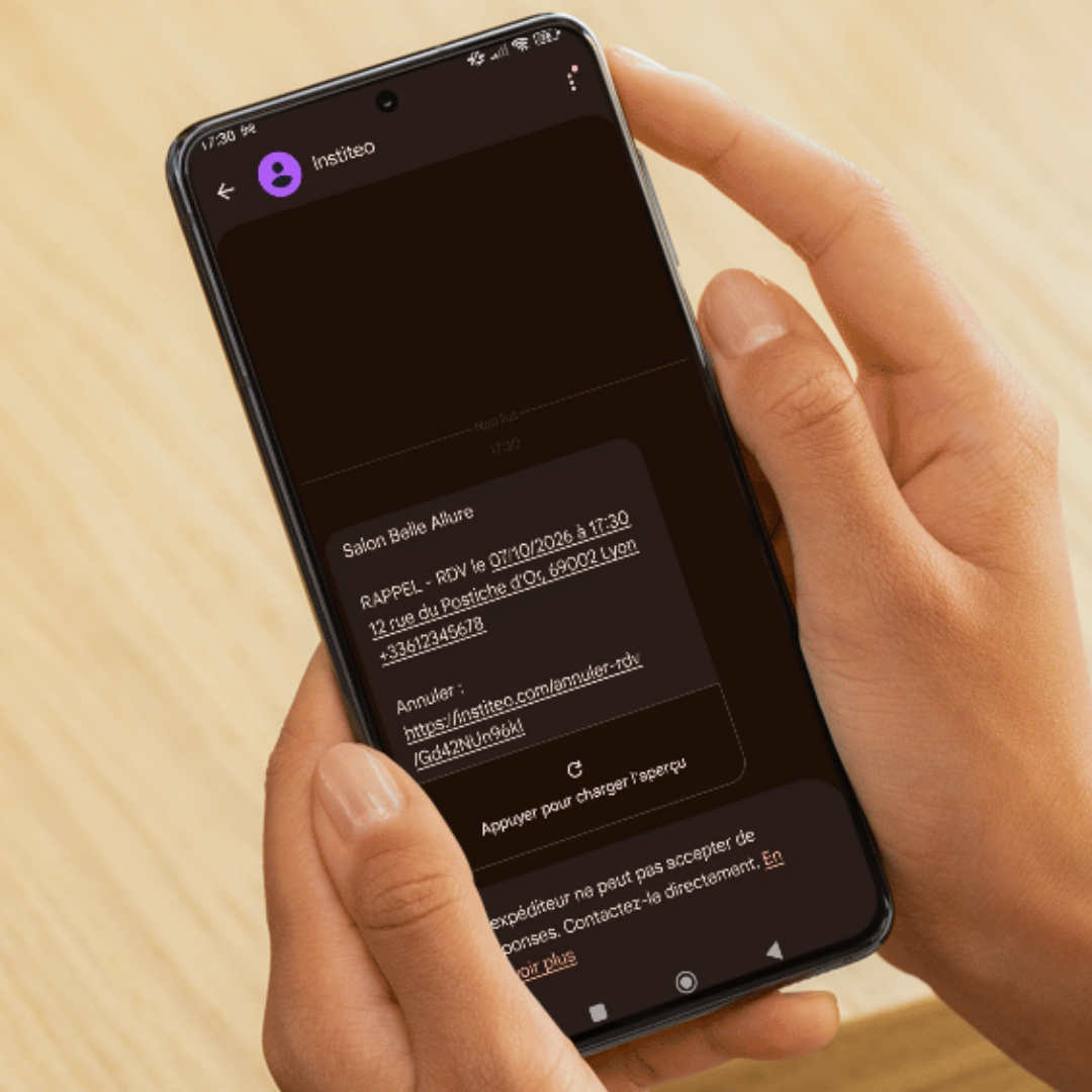 Capture d'écran de la fonctionnalité "Fini les rendez-vous oubliés" dans Institeo