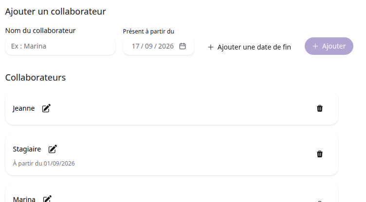 Plusieurs collaborateurs